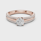 14K IGI Certified Diamond Ring with E-F Color VVS-VS Clarity Diamonds LR-0310@7