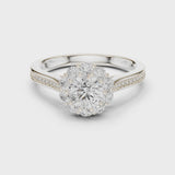14K IGI Certified Diamond Ring with E-F Color VVS-VS Clarity Diamonds LR-0237@7