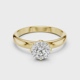 14K IGI Certified Diamond Ring with E-F Color VVS-VS Clarity Diamonds LR-0007