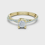 14K IGI Certified Diamond Ring with E-F Color VVS-VS Clarity Diamonds LR-0346@7