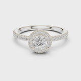 14K IGI Certified Diamond Ring with E-F Color VVS-VS Clarity Diamonds LR-0220@7