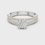 14K IGI Certified Diamond Ring with E-F Color VVS-VS Clarity Diamonds LR-0342@7