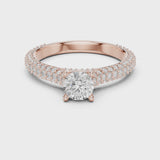 14K IGI Certified Diamond Ring with E-F Color VVS-VS Clarity Diamonds LR-0348@7