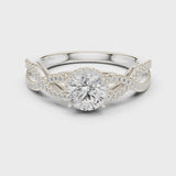 14K IGI Certified Diamond Ring with E-F Color VVS-VS Clarity Diamonds LR-0232@7