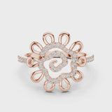14K IGI Certified Diamond Ring with E-F Color VVS-VS Clarity Diamonds LR-01 (62)