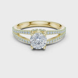 14K IGI Certified Diamond Ring with E-F Color VVS-VS Clarity Diamonds LR-0347@7