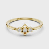 14K IGI Certified Diamond Ring with E-F Color VVS-VS Clarity Diamonds LR-01 (93)