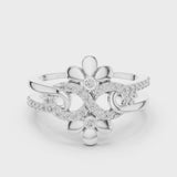 14K IGI Certified Diamond Ring with E-F Color VVS-VS Clarity Diamonds LR-01 (80)