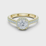 14K IGI Certified Diamond Ring with E-F Color VVS-VS Clarity Diamonds LR-0225@7