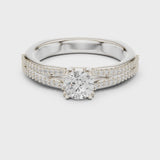14K IGI Certified Diamond Ring with E-F Color VVS-VS Clarity Diamonds LR-0330@7