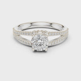 14K IGI Certified Diamond Ring with E-F Color VVS-VS Clarity Diamonds LR-0347@7