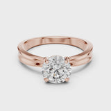 14K IGI Certified Diamond Ring with E-F Color VVS-VS Clarity Diamonds LR-0004@7