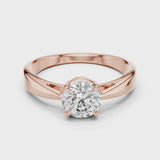 14K IGI Certified Diamond Ring with E-F Color VVS-VS Clarity Diamonds LR-0003