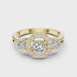 14K IGI Certified Diamond Ring with E-F Color VVS-VS Clarity Diamonds LR-0032@7