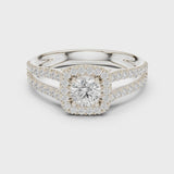 14K IGI Certified Diamond Ring with E-F Color VVS-VS Clarity Diamonds LR-0217@7