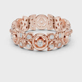 14K IGI Certified Diamond Ring with E-F Color VVS-VS Clarity Diamonds R36@7