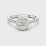 14K IGI Certified Diamond Ring with E-F Color VVS-VS Clarity Diamonds LR-0242@7