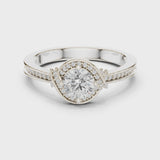 14K IGI Certified Diamond Ring with E-F Color VVS-VS Clarity Diamonds LR-0332@7
