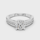 14K IGI Certified Diamond Ring with E-F Color VVS-VS Clarity Diamonds LR-0035@7