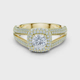 14K IGI Certified Diamond Ring with E-F Color VVS-VS Clarity Diamonds LR-0233@7
