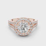 14K IGI Certified Diamond Ring with E-F Color VVS-VS Clarity Diamonds LR-0176@7