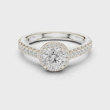 14K IGI Certified Diamond Ring with E-F Color VVS-VS Clarity Diamonds LR-0225@7