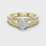 14K IGI Certified Diamond Ring with E-F Color VVS-VS Clarity Diamonds LR-0305@7