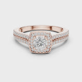 14K IGI Certified Diamond Ring with E-F Color VVS-VS Clarity Diamonds LR-0248@7