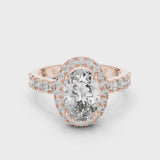 14K IGI Certified Diamond Ring with E-F Color VVS-VS Clarity Diamonds LR-0175