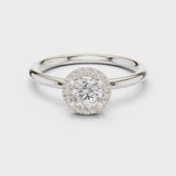 14K IGI Certified Diamond Ring with E-F Color VVS-VS Clarity Diamonds LR-0215@7