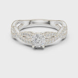 14K IGI Certified Diamond Ring with E-F Color VVS-VS Clarity Diamonds LR-0316@7