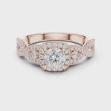14K IGI Certified Diamond Ring with E-F Color VVS-VS Clarity Diamonds LR-0223@7