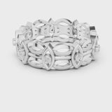 14K IGI Certified Diamond Ring with E-F Color VVS-VS Clarity Diamonds R46@7