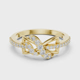 14K IGI Certified Diamond Ring with E-F Color VVS-VS Clarity Diamonds LR-01 (82)