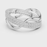 14K IGI Certified Diamond Ring with E-F Color VVS-VS Clarity Diamonds R23@7