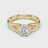 14K IGI Certified Diamond Ring with E-F Color VVS-VS Clarity Diamonds LR-0009@7