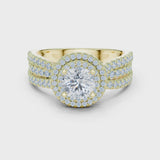 14K IGI Certified Diamond Ring with E-F Color VVS-VS Clarity Diamonds LR-0213@7