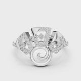 14K IGI Certified Diamond Ring with E-F Color VVS-VS Clarity Diamonds LR-01 (70)