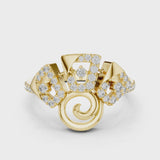 14K IGI Certified Diamond Ring with E-F Color VVS-VS Clarity Diamonds LR-01 (70)
