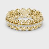 14K IGI Certified Diamond Ring with E-F Color VVS-VS Clarity Diamonds R34@7