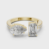 14K IGI Certified Diamond Ring with E-F Color VVS-VS Clarity Diamonds LR-0055@7