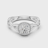 14K IGI Certified Diamond Ring with E-F Color VVS-VS Clarity Diamonds LR-0208@7