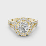 14K IGI Certified Diamond Ring with E-F Color VVS-VS Clarity Diamonds LR-0176@7