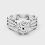 14K IGI Certified Diamond Ring with E-F Color VVS-VS Clarity Diamonds LR-0154@7