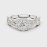 14K IGI Certified Diamond Ring with E-F Color VVS-VS Clarity Diamonds LR-0222@7
