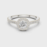 14K IGI Certified Diamond Ring with E-F Color VVS-VS Clarity Diamonds LR-0224@7
