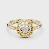 14K IGI Certified Diamond Ring with E-F Color VVS-VS Clarity Diamonds LR-01 (99)
