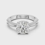 14K IGI Certified Diamond Ring with E-F Color VVS-VS Clarity Diamonds LR-0024@7