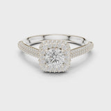14K IGI Certified Diamond Ring with E-F Color VVS-VS Clarity Diamonds LR-0244@7