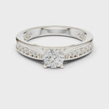 14K IGI Certified Diamond Ring with E-F Color VVS-VS Clarity Diamonds LR-0311@7